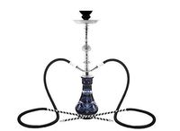 2 hose 20" Black Hookah shisha nargila bar narguile nargile glass water Vase new