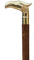 SABKraft WP 13201E Rare Head Wooden Men and Women-Canes and Walking Sticks with Metal Brass Handle, 37 Inch, Eagle Brown