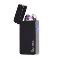 Epress Electric Lighter, Dual Arc Flameless and Windproof USB Rechargeable Lighter Perfect for Cigarettes, Candles and More - Black