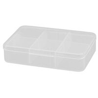 uxcell Rectangle Design 6 Slots Tablet Pill Medicine Container Case Box Organizer Clear