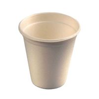 Sugarcane Cup (Case of 50), PacknWood - Compostable and Biodegradable Party Cups (8 oz, 3.15" Tall) PK210GPU8