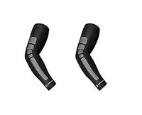 Arm Sleeve - Sports Compression Sleeves for Baseball, Basketball, Football, Cycling, Golf - Elbow Brace for Arthritis, Lymphedema - UV Protection, Tattoo Cover (1 Pair) (Black, L 11.8-14.2")