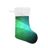 Personalized Christmas Stocking Green Note Santa Xmas Tree Decor Socks Gift Kids Fireplace/Restaurant/Hotel/Club/bar