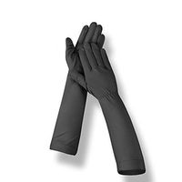 Yjdr Summer Driving Sunscreen Gloves Summer Outdoor Golf Ice Sleeves Cycling Arm Sleeves Slip Resistant Touch Screen (Color : Black)