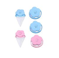 WoCoo Washing Machine Floating Lint Mesh Bag Household Reusable Sundries Filter Net Pouch,2-6 Pcs,Filter hair(Blue Pink,5 PC)