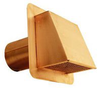 4" Hooded Copper Dryer Vent with Damper