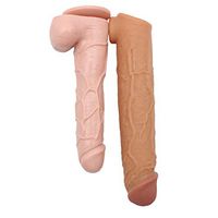Amalgo 2020 New Extra Large Skin Color 14 INCH Realistic-Condom-Thick-Girth-Enhancer-Enlarger-Extender-Growth-Sleeve-