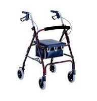 Merits W462GREEN 4-Wheeled Rollator Aluminum Loop Brake 6 Inch Wheels - Green