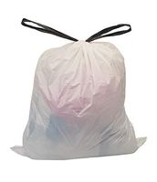 Gereen 4 Gallon Drawstring Trash bag Garbage Bag Trash Can Liner (White, 4 Gallon(100 Count))