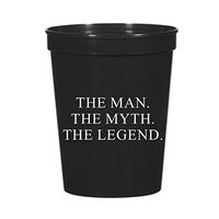 The Man The Myth The Legend, Retirement Party, Plastic Cups, 40th Birthday Party, Funny Birthday Decorations for Him, Birthday for Him, Gag Birthday Decor