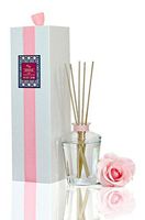 Manu Home Rose Reed Diffuser - Made with Real Rose Extract and Essential Oil ~ Natural Sticks and Beautiful Decorative Glass Bottle ~ Voted Top Aromatherapy Diffuser ~ Made in The USA!