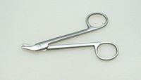 Suture Wire Cutting Scissors 4.75" Angled, Serrated - SurgicalExcel