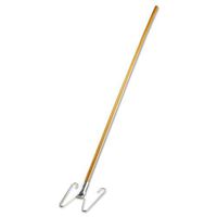 Wedge System Dust Mop Handle/Frame, 54", Natural/Chrome