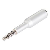 Egghead Headphone Extension with Slim Plug, Silver, EGG-IAG-1018-SO
