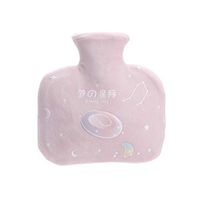 Healifty Rubber Hand Warmer Bag Silicone Water Bag (Pink)