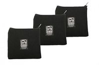 PortaBrace PB-B63 Padded Accessory Pouch, Set of 3, 6"x6", Black