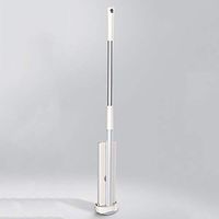 SHPING Mops 360 degree flat mop and bucket cover, 2 microfiber replacement cloth, hand-free, suitable for all kinds of floor cleaning, no scratching floor, grayish white (Size : A)