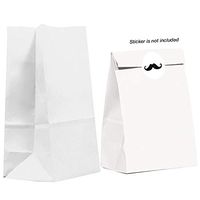 40CT Biodegradable, Premium Quality Paper (Thicker), Paper Bag, Kraft Paper Sack, Goody Bags, Treat Sacks, Perfect for Party Filled with Small Favors (Small, White)