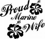 Chase Grace Studio Proud Marine Wife USMC Military Wife Vinyl Decal Sticker|Black|Cars Trucks Vans SUV Laptops Tool Box Wall Art|5" X 5"|CGS266