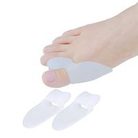 Big toe Upward 2pcs Adjustable Gel Tube Finger Protector Toe Separators for Bunions Sore Corns Hammertoes Gel Toe Separators Protector Toe Sleeves Protectors