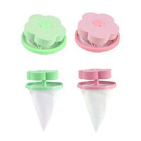 XNV 4PC Household Reusable Washing Machine Universal Floating Lint Hair Catcher Mesh Pouch Filter Washer Bag Laundry Ball