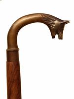 36" Vintage Antique Style, Brass Wood Victorian Walking Stick Cane folding cane