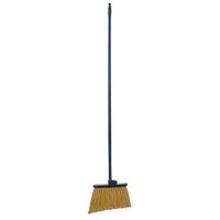 Carlisle 3688500 12" Angle Broom - 48" Metal Handle, Unflagged Bristles, Black