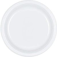 Round Plastic Plates | 20ct (9 inch, Frosty White)