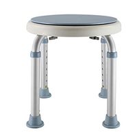 Caperp Bathroom Accessories Home Medical Rotatable Portable Stool Multi-Function Bath Chair Non-Slip Durable Bath Chair Elderly Pregnant Women Aluminum Shower Stool