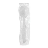 Karat U3532W 5.6" Poly-Wrapped Heavy-Weight Disposable Soup Spoon, White (Pack of 1000)