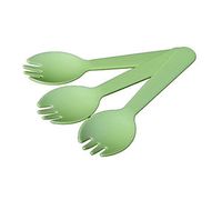NormCorer - 10,000pcs Plastic Forks and Spoons Disposable 2 in 1 Dessert Sporks for Camping, Picnics, Parties, and Weddings