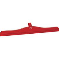 Vikan 77144 Rubber Polypropylene Frame Double Blade Squeegee, 24", Red