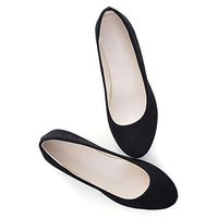 Memorygou Women's Summer Casual Candy Color Flat Shoes for Home,Slip On Pointy Toe Comfort Ballets Flats Black 4.5