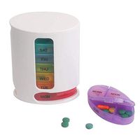 7 Day Pill Manager Portable Weekly Pills Pill Organizer Mini Pill Organizer Compartment Pill Travel Pill Dispenser and Reminder Vitamin Fish Oil Supplement