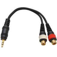 Seismic Audio - SA-iEM2TRSF - Male 1/8" (3.5mm) to Female RCA Patch Cable - Adapter Cord for iPhone, iPod, MP3, Android, Laptop, DJ, etc