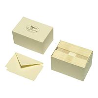 Mode de Paris by G. Lalo Card & Envelope Set, 30 Flat Cards, 30 Envelopes, Ivory, 3.75 by 6 Inches