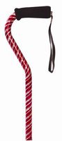 Essential Medical Supply Laser Cut Offset Cane, Red