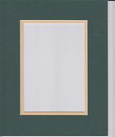 Pack of 5 11x14 PIne Green and Maize Yellow Double Picture Mats Cut for 8.5x11 Pictures