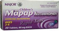 [3 Pack] Children's MAPAP® ACETAMINOPHEN 80MG Rapid Dissolve TABS® Grape Flavor for Children Ages 2 to 6 (30 CT.) *Compare to The Same Active Ingredients in CHILDREN'S TYLENOL® MELTAWAYS® & Save!!*