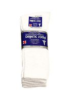 Diabetic Socks Crew Socks 3, 6,9 or 12-Pack Physicians Approved Crew Diabetic Socks Cotton by Sole Trendz (3 Pairs of White, 9 to 11 Unisex)