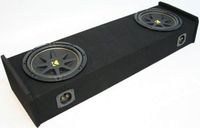 Compatible with Ford F-150 97-99 Extended Cab Truck Dual 10" Kicker C10 Subwoofer Sub Box Enclosure 600 Watts Peak