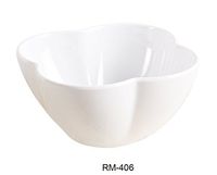 Yanco RM-406 Rome Salad Bowl, 16 oz Capacity, 6" Diameter, Melamine, White Color, Pack of 48