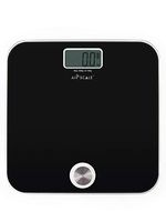 AIR SCALE Digital Bathroom Scale for People Health 400 Pounds Body Scale with LCD Screen Battery-Free Weight Scale (Black)