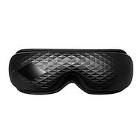 AUED Eye Massager, Wireless Bluetooth Music Air Pressure Vibration Hot Compress Student Blindfold, for Relieve Dry Eye Eyestrain Fatigue Dark Circles,Black