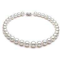 White 12-16mm AAA Quality South Sea 14K White Gold Cultured Pearl Necklace For Women