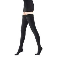 Fytto 2124 Women’s Compression Thigh High, 20-30mmHg Microfiber Support Hosiery – Improve Circulation, Post-Sclerotherapy DVT Surgery, and Relieve Varicose Veins, Black, X-Large
