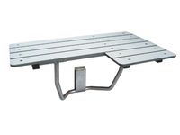 CSI Bathware SEA-WB2621-LH-PH ADA Bathroom Shower Bath Seat, Folding, Wall-Mounted, Left Hand, White Phenolic Seat, 26-Inch by 21-Inch