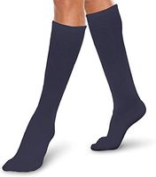 Core-Spun 10-15mmHg Medical Light Graduated Knee High Compression Socks (Black, X-Large Short)