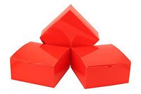 Tytroy Coral Red Valentine's Day Paper Gift Boxes with Lids Tuck Top Craft Box Bakery Box (10 pc)