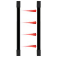 Seco-Larm Enforcer Curtain Sensors, In/Outdoor, 4 Beams, 22.5 In., Black (E-9622-4B25)